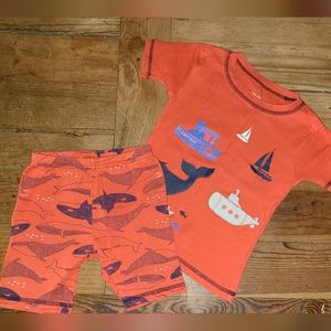 Under water themed short pajamas 3T